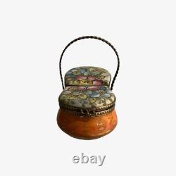 Vintage Floral Trinket Box Double Sided