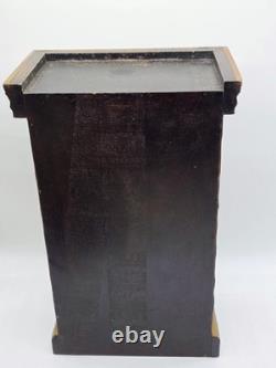 Vintage Florentine Painted Wood Tabletop Jewelry Box Armoire Gold Gilt Italy