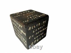 Vintage French Canadian Cast Iron Golf Donation Box Primitive Folk Art