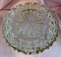 Vintage French Cut Crystal Baccarat Style Jewelry Casket Trinket Box Very Heavy