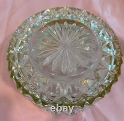 Vintage French Cut Crystal Baccarat Style Jewelry Casket Trinket Box Very Heavy