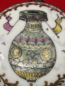 Vintage French Hand Painted Porcelain Hinged Trinket Box Je Suis Libre 2.5