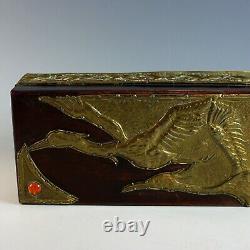 Vintage French Jeweled Dresser Box with Birds