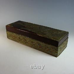 Vintage French Jeweled Dresser Box with Birds