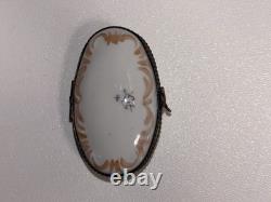Vintage French Limoges Hand-Painted Hot Air Balloon HingedTrinket Box