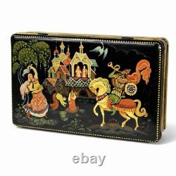 Vintage Fricke & Nacke German Lacquer Trinket Box Fairy Tale Scene