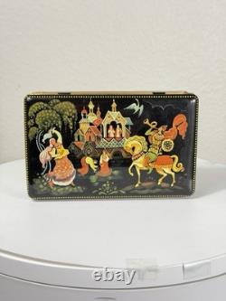 Vintage Fricke & Nacke German Lacquer Trinket Box Fairy Tale Scene