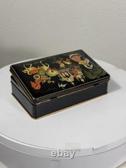 Vintage Fricke & Nacke German Lacquer Trinket Box Fairy Tale Scene