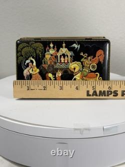 Vintage Fricke & Nacke German Lacquer Trinket Box Fairy Tale Scene