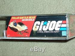 Vintage GI JOE 1984 AFA 80 POLAR BATTLE BEAR SKIMOBILE HASBRO series 2 MIB BOXED