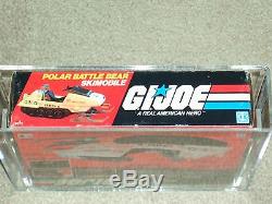 Vintage GI JOE 1984 AFA 80 POLAR BATTLE BEAR SKIMOBILE HASBRO series 2 MIB BOXED