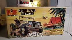 Vintage GI Joe Desert Patrol Adventure Jeep & Accessories 1971 with box