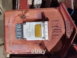 Vintage Gamewell fire alarm Box with key