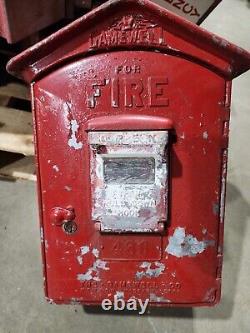 Vintage Gamewell fire alarm Box with key