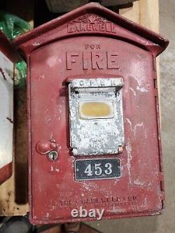 Vintage Gamewell fire alarm Box with key