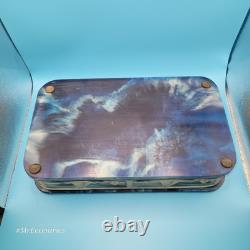 Vintage Genuine 1979 Incolay Stone Blue Ships Lighthouse Mens Jewelry Box