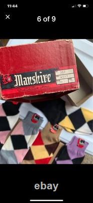 Vintage Genuine Argyle Socks Men's 10-13 MANSHIRE New In Vintage Box 5 Pairs NOS