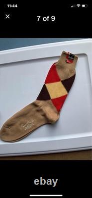 Vintage Genuine Argyle Socks Men's 10-13 MANSHIRE New In Vintage Box 5 Pairs NOS