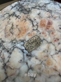 Vintage Genuine Granite Stone Oval Hinged Trinket Box Marbled 6.25 x 4.5