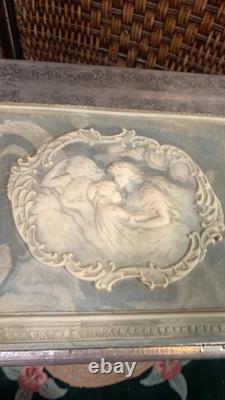 Vintage Genuine Incolay Carved Box