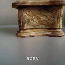 Vintage Genuine Incolay Stone Studios Hand Carved Jewelry / Trinket Box