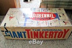 Vintage Giant Tinker Toy Building Play Set in ORIGINAL box Questor 5300 88Pcs