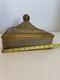 Vintage Gilded Wooden Jewelry Storage Box Hand Made Victorian Style Felt Lined
