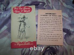 Vintage Ginny Doll In Original Box Pamphlet Hard Plastic Walker Dress Shoes 50's