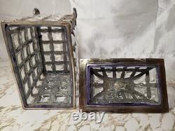 Vintage Godinger Silver Art Co Bubble Glass Casket Box Hollywood Regency Decor