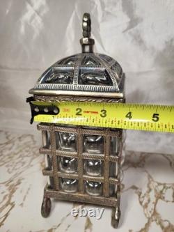 Vintage Godinger Silver Art Co Bubble Glass Casket Box Hollywood Regency Decor