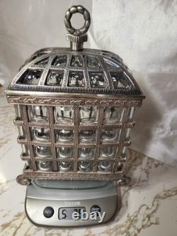 Vintage Godinger Silver Art Co Bubble Glass Casket Box Hollywood Regency Decor