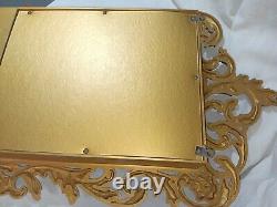 Vintage Gold Syroco Jewelry Box Wall Hanging Cabinet Coventry Red Velvet Beauty