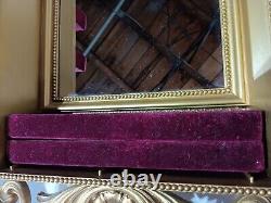 Vintage Gold Syroco Jewelry Box Wall Hanging Cabinet Coventry Red Velvet Beauty