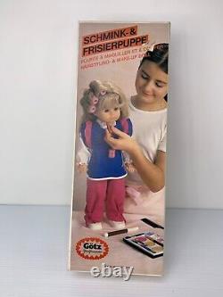 Vintage Gotz Hairstyling and Make-up Doll Shmink Frisierpuppe Puppe in Box
