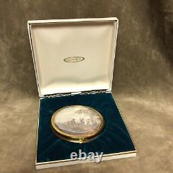 Vintage Guildcrest Colonial Hunting Scene Ladies Compact In Box