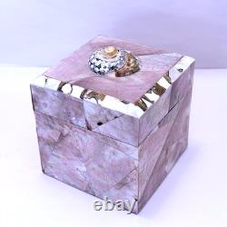 Vintage Gumps Pen shell Box Tiger Turbo Shell San Franciso Estate Art Deco Pink