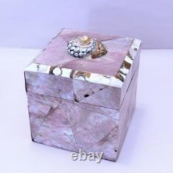 Vintage Gumps Pen shell Box Tiger Turbo Shell San Franciso Estate Art Deco Pink