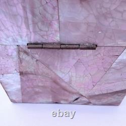Vintage Gumps Pen shell Box Tiger Turbo Shell San Franciso Estate Art Deco Pink