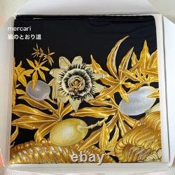 Vintage HERMES Scarf Carr PASSIFLORES With original box