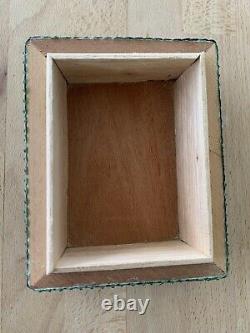 Vintage Haitian Vodou Sequin Beaded Decorative Wooden Box