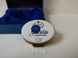 Vintage Halcyon Days Enamels trinket box England Disney Snow White 30/1937