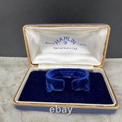 Vintage Hamlin Watch Box Blue Velvet