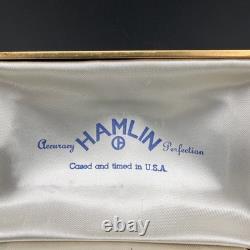 Vintage Hamlin Watch Box Blue Velvet
