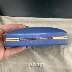 Vintage Hamlin Watch Box Blue Velvet