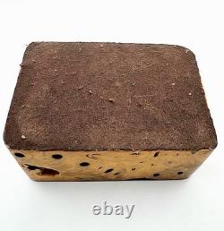 Vintage Hand-Carved Burl Wood Box Michael Elkan Style-Organic Modern 1980s