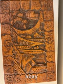 Vintage Hand Carved Wooden Box