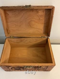Vintage Hand Carved Wooden Box