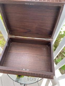 Vintage Hand Carved Wooden Decorative Box BOOK SHAPED