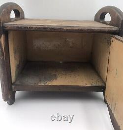 Vintage Hand Made Wooden Bread Box/cooler/safe See Photos