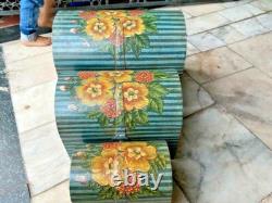 Vintage Hand Made Wooden Floral Hand Painted Half Round Storage Box Set Of 3 Vintage Hand Made Wooden Floral Hand Painted Half Round Storage Box Set Of 3